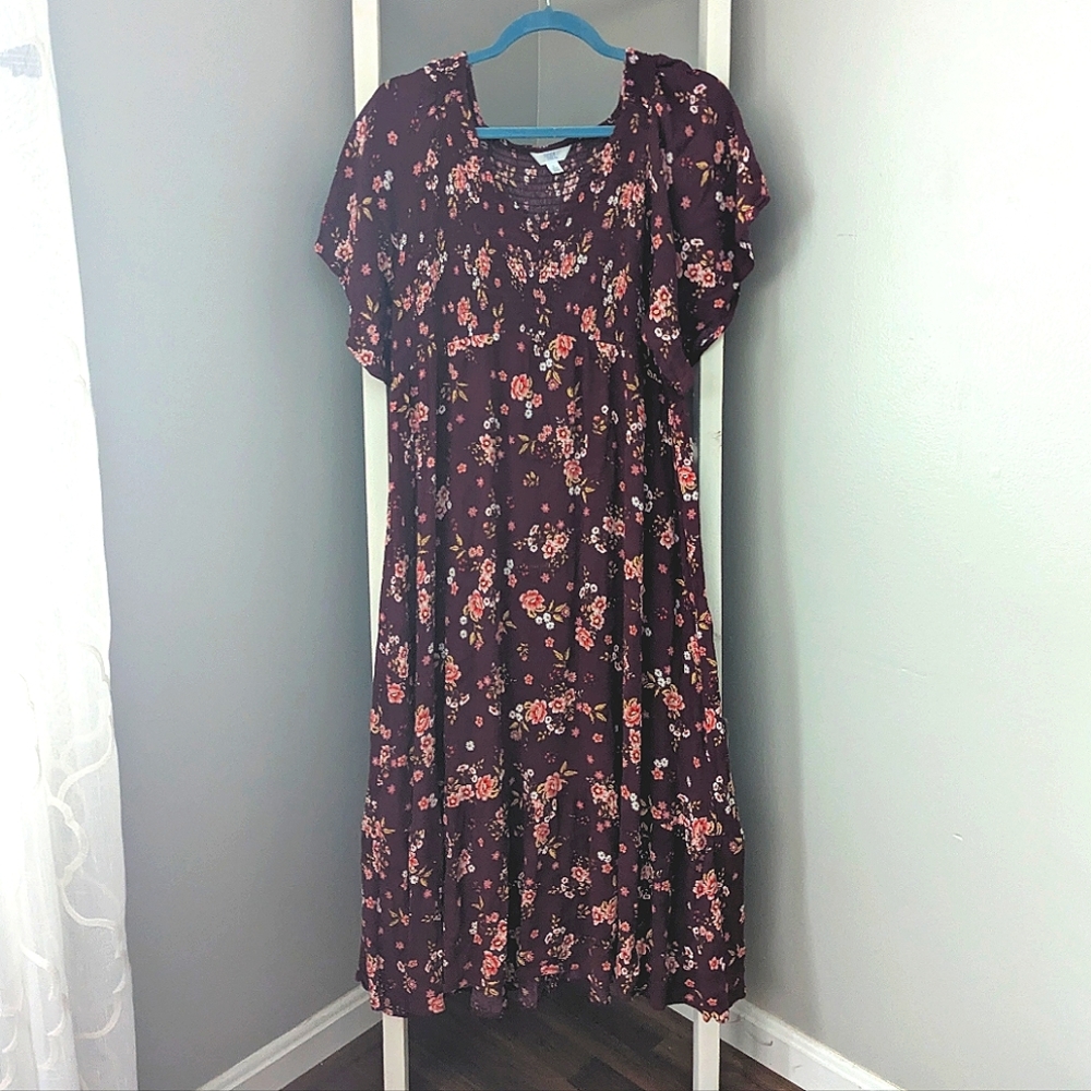 Time and Tru Women's Flutter Sleeve Dress